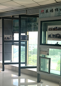 幕墻樣板展示區(qū)一角 幕墻樣板展示區(qū)一角