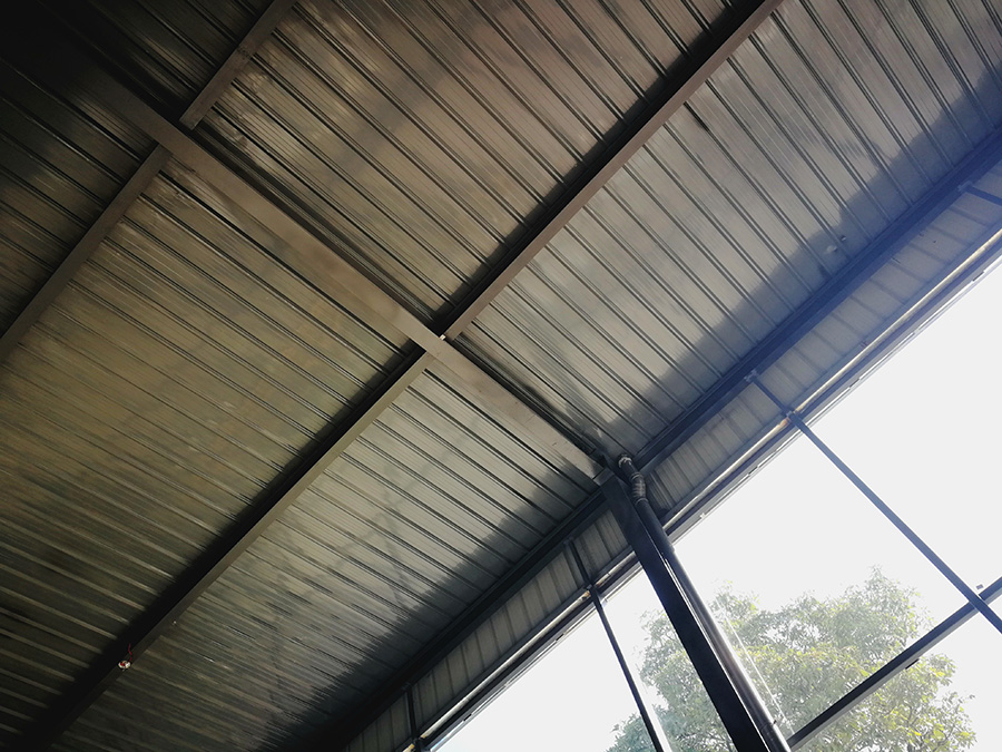 4S店明框玻璃幕墻建筑內部鋼結構